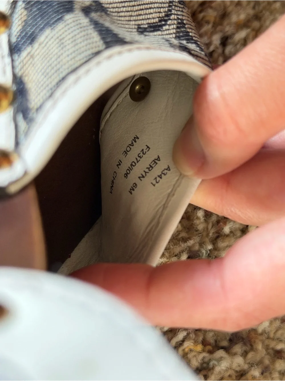 Coach Aeryn Canvas Heels with Gold Turnlock